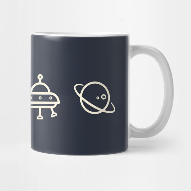 Retro minimal UFO Sci Fi by happinessinatee